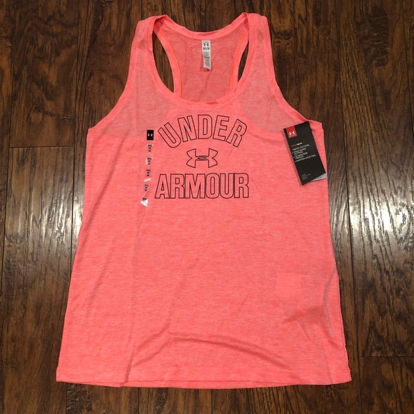 Under Armour Tops - Under Armour neon pink heathered Razorback tank